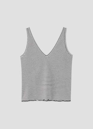 Pull bear топ смугастий в рубчик