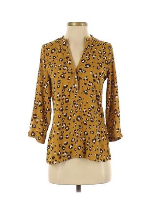 Легкая блуза с леопардовым принтом zara1 фото