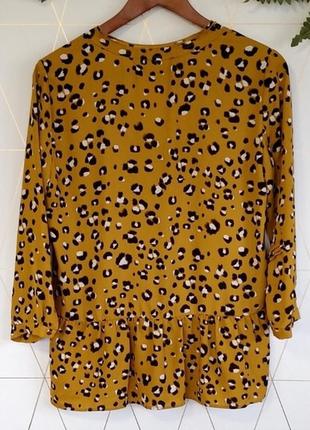 Легкая блуза с леопардовым принтом zara3 фото