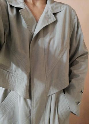 Тренч плащ лёгкий пальто женское светлый с подкладкой длинный3 фото