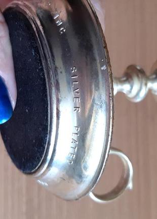 Серебряный подсвечник с ручкой. англия винтаж.