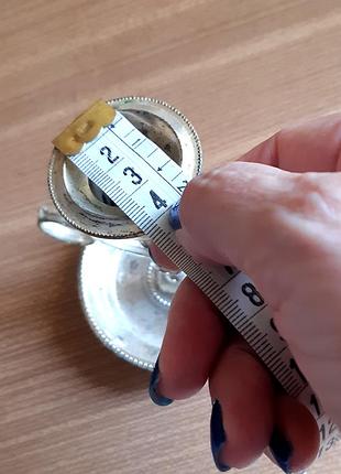 Серебряный подсвечник с ручкой. англия винтаж.