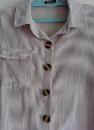 Nastygal / вельветовая свободная рубашка2 фото