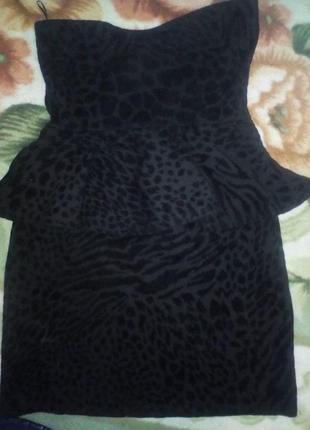 Коктейльное платье бюстье с баской evita размер 8