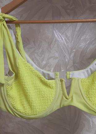 Верх купальника кислотный желтый