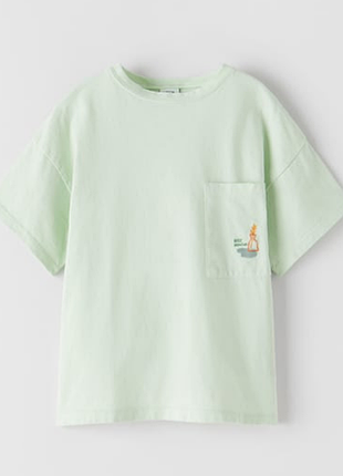Мятная футболка zara на девочку 6 лет
