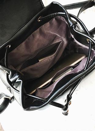 Якісний та стильний жіночий рюкзак amelie для міста та навчання 🖤чорний9 фото