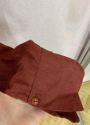 Блузка рубашка лён льняная5 фото