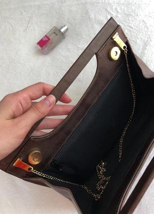 Шкіряна сумочка на ланцюжку сумка клатч натуральна шкіра4 фото