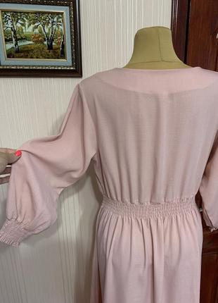 Красивое платье/макси в нежно-розовом цвете4 фото