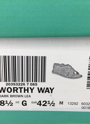 Мужские кожаные сандалии clarks worthy way 42,5 оригинал3 фото