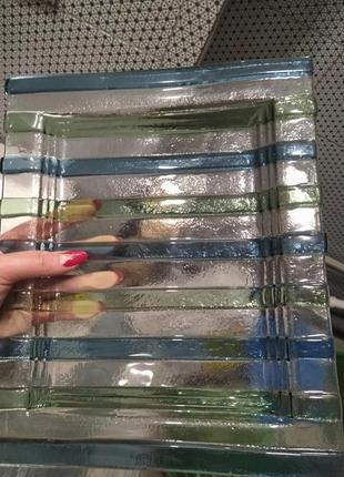 Фруктовниця, ваза, блюдо з кольорового скла