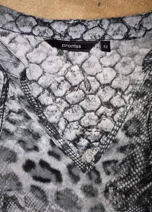 Блуза рубашка животный интересный принт змеиный oversize onesize батал xl xxl5 фото