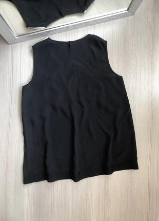 Блуза atos lombardini чорна шовк італія3 фото