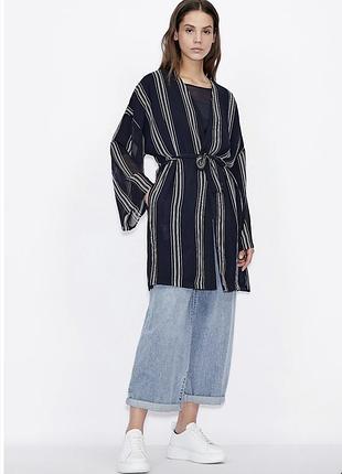 Жакет накидка шифоновая armani полоска