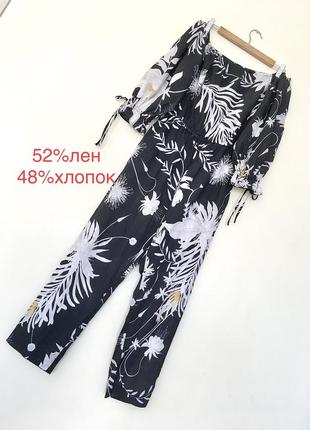 Брючный комбинезон h&m лён хлопок2 фото