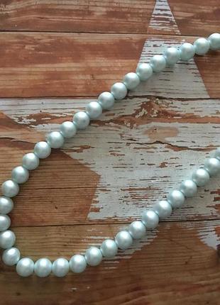 Намисто, кольє колір блакитний срібло