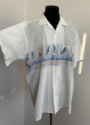 Яхт-клуб гавайская рубашка barry disley винтаж1 фото