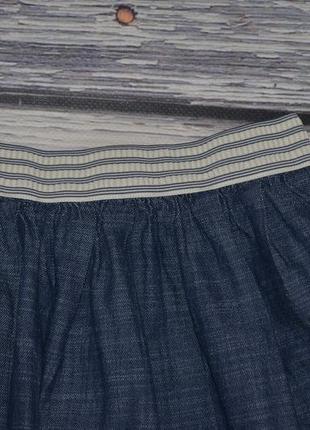 8-10 лет 140 см фирменная нарядная легкие юбка юбочка под джинс стильной девочке4 фото