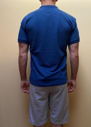 Синя футболка з комірцем (поло)👕👕👕5 фото