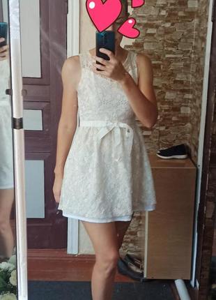 Платье белое, платье летнее