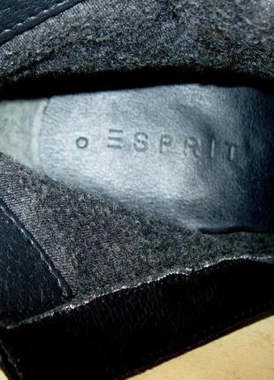 Esprit - стильные ботильоны, цвет чёрный, размер 41 (по стельке 25,5 см), недорого5 фото