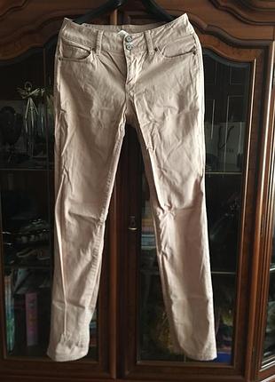 Брюки виктория сикрет. б/у, м, 4р. цвет пудра.