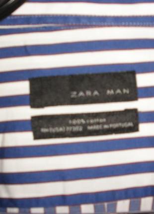Классная мужская рубашка сорочка zara в полоску оверсайз5 фото