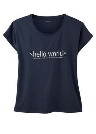 Женская футболка esmara hello world