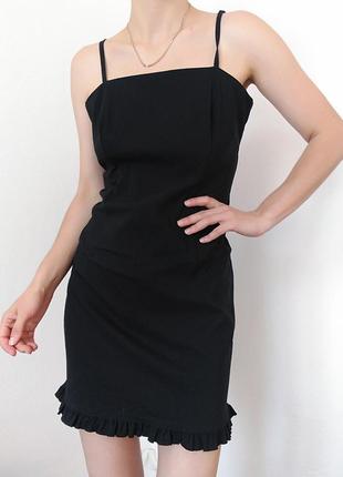 Чорне плаття міні сукня petites платье мини на бретелях zara mango bershka cos h&m