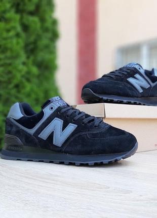 Жіночі кросівки new balance 574 чорні з сірим sin