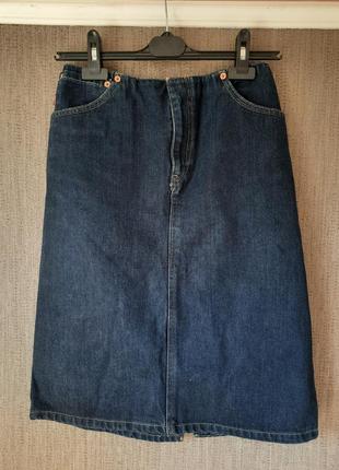 Levis оригинал джинсовая юбка миди прямого кроя1 фото