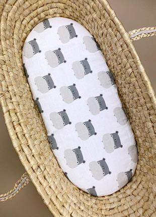 Муслиновая простынка в коляску (4-х слойный муслин)