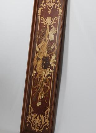 Настенный декор для дома – картина, декоративное пано ручной работы со шпона в технике «интарсия».2 фото