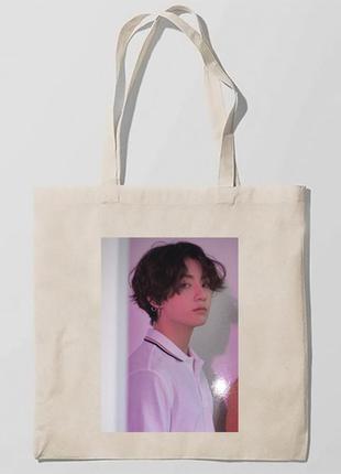 Еко-сумка, шоппер з принтом повсякденна jungkook bts
