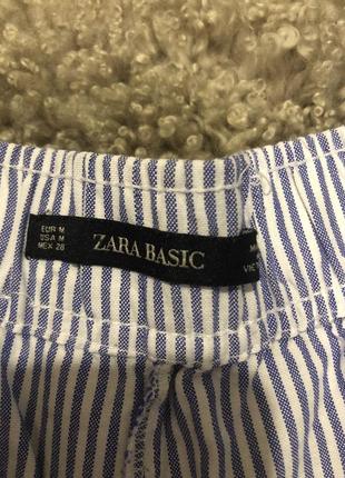 Шикарные коттоновые укорочённые штаны zara2 фото