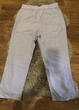 Шикарные коттоновые укорочённые штаны zara7 фото