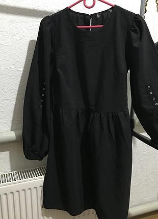 Платье с объемными рукавами 2