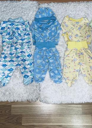 Детские теплые костюмы комплекты в роддом для новорожденных  на мальчика  на девочку  байка/фланель3 фото