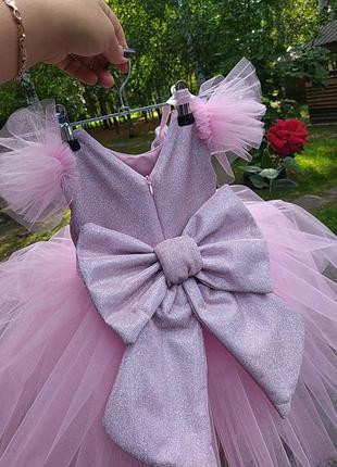 Плаття рожеве на годік розове рочок фатинове нарядне бальне