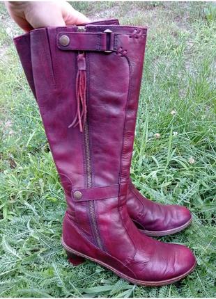 Чоботи шкіра бордо dr martens сапоги високі бургунді винний колір 36-37