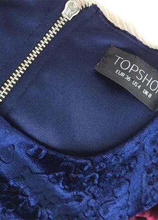 Красивое велюровое платье topshop2 фото