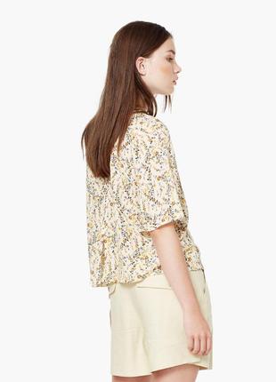 Красивая блуза топ mango в цветочный принт s-m 100% вискоза4 фото