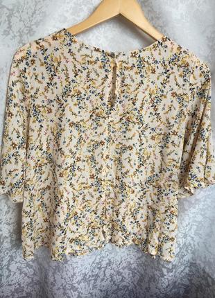 Красивая блуза топ mango в цветочный принт s-m 100% вискоза9 фото