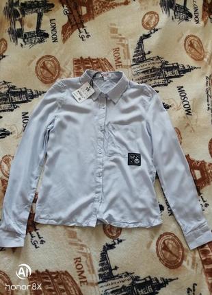 Jennyfer рубашка блузка вискоза школьная рубашка