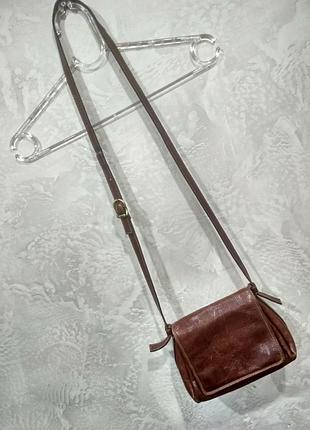 Кожаная сумка giudi, made in italy. винтаж.