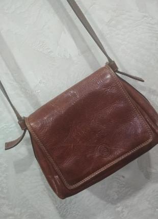 Кожаная сумка giudi, made in italy. винтаж.2 фото