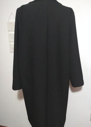 Фирменное стильное базовое чёрное минималистичное пальто миди на одной пуговице качество!!!5 фото