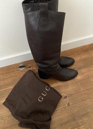 Шкіряні чоботи демісезонні 37 gucci