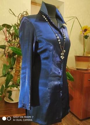 💖👍💕красивейшая удлинённая рубашка,блуза приталенного силуэта, производства франция2 фото